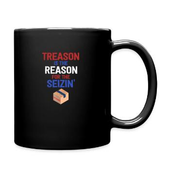 La trahison est la raison du raid du FBI de Seizin - Mug uni - noir - Droite