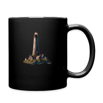 Le phare - Mug uni - noir - Droite