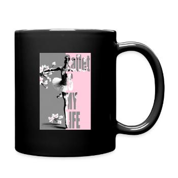 Ballett is my Life dancing teen - Full Colour Mug - black - Right