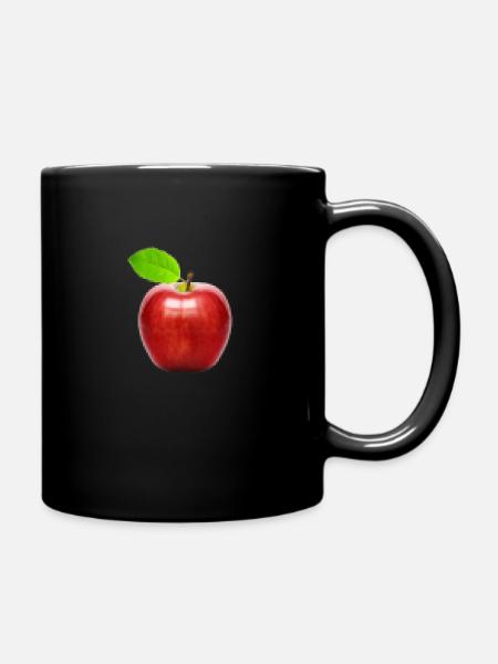 Apfel - Tasse einfarbig - Schwarz