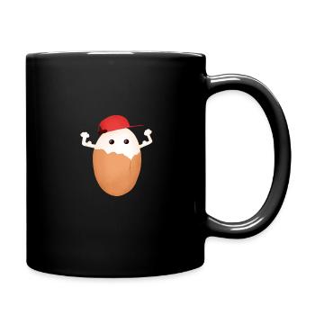 Fitness oeuf sport cadeaux protéine - Mug uni - noir - Droite