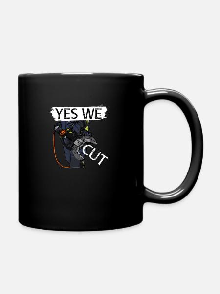 Feuerwehr - Yes We Cut! - Color - Tasse einfarbig - Schwarz