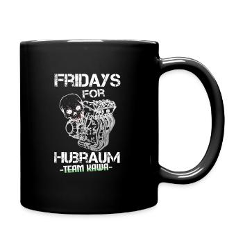 Fridays for displacement, white, Team Kawa - Full Colour Mug - black - Right