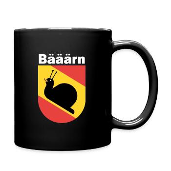 Bern Lustig Wappen Langsam Berner Bärner Geschenk - Tasse einfarbig - Schwarz - Rechts