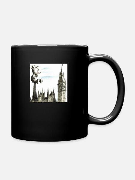 Big Ben's Zeitwächter Maus - Tasse einfarbig - Schwarz