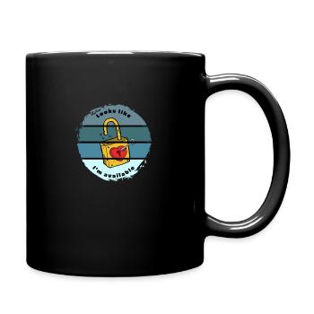Sieht so aus, als wäre ich verfügbar - Tasse einfarbig - Schwarz - Rechts