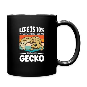 what others tell me and Gecko - Tasse einfarbig - Schwarz - Rechts