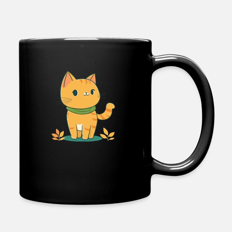 Chat avec écharpe - Mug uni - noir