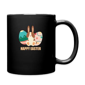 Ostern Geschenk Happy Easter - Tasse einfarbig - Schwarz - Rechts