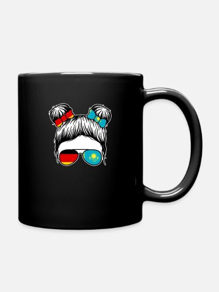 Kasachen Deutschland Kasachstan - Tasse einfarbig - Schwarz
