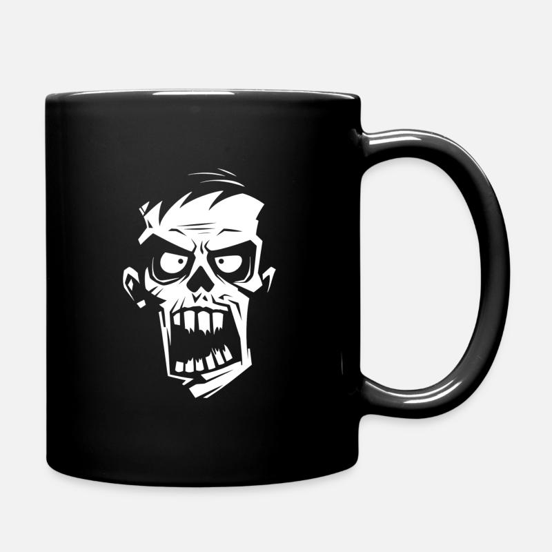 Freak / Zombie / Kopf - Tasse einfarbig - Schwarz