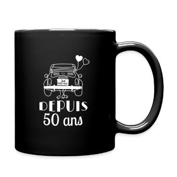 Just married 50 ans - Mug uni - noir - Droite