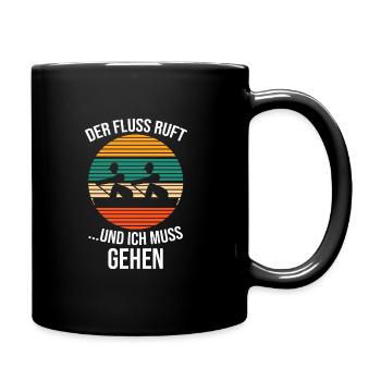 Rudern Ruderer Ruder Geschenk - Tasse einfarbig - Schwarz - Rechts