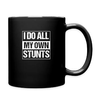 Stuntman Vintage Lustige Sprüche - Tasse einfarbig - Schwarz - Rechts