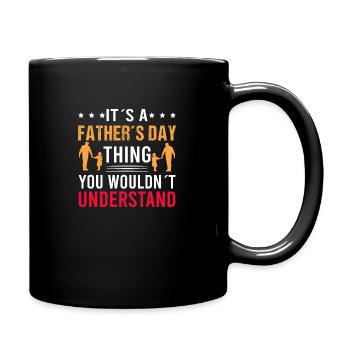 Vater Papa Vatertags Designs zum Vatertag - Tasse einfarbig - Schwarz - Rechts