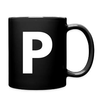 P - Mug uni - noir - Droite