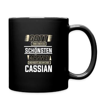 Cassian the Most Beautiful Man Shaped by God Design - Full Colour Mug - black - Right