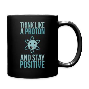 Think Like Proton - science - Full Colour Mug - black - Right