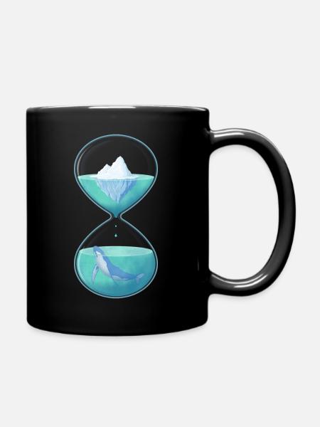Whale Hourglass - Full Colour Mug - black
