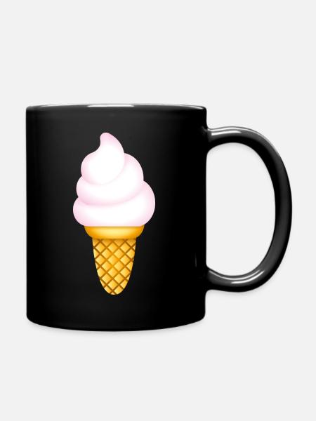 Smiley Icecream - Tasse einfarbig - Schwarz