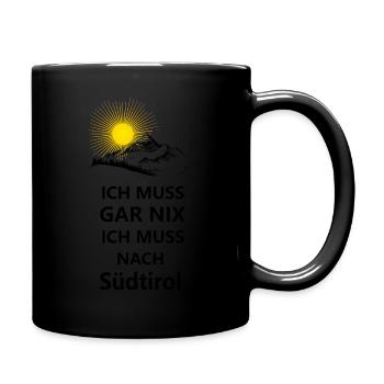 Südtirol - Tasse einfarbig - Schwarz - Rechts
