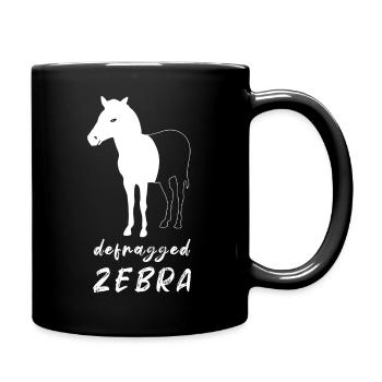 Cadeau de geek d'administration de l'informaticien Zebra défraggé - Mug uni - noir - Droite