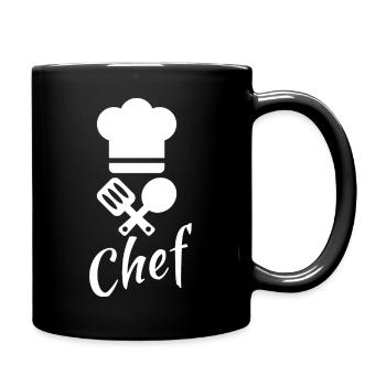 Chef cuisinier - Mug uni - noir - Droite
