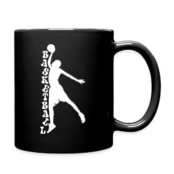 Homme cadeau sport de basket-ball - Mug uni - noir - Droite