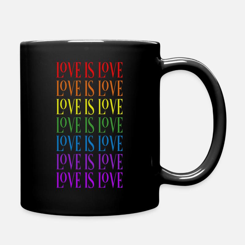 love is love - Tasse einfarbig - Schwarz