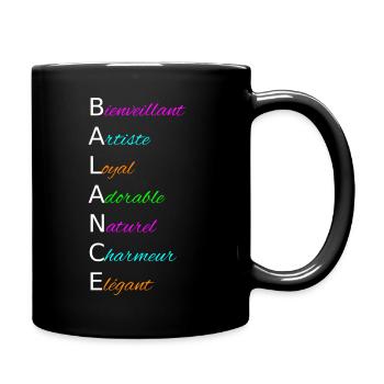 BALANCE Bienveillant Artiste Loyal Adorable - Mug uni - noir - Droite