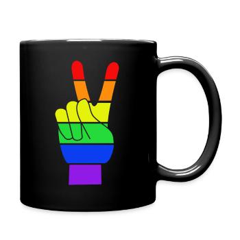 Pride Peace Symbol - Full Colour Mug - black - Right