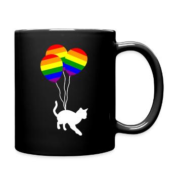 Pride Katze - LGBTQIA+ für Katzenliebhaber - Tasse einfarbig - Schwarz - Rechts