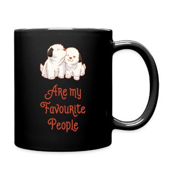 Les chiens sont mes personnes préférées - Mug uni - noir - Droite