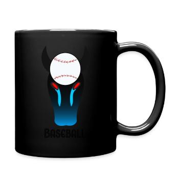 Baseball mascot - Baseball Maskottchen Shirt Sport - Tasse einfarbig - Schwarz - Rechts