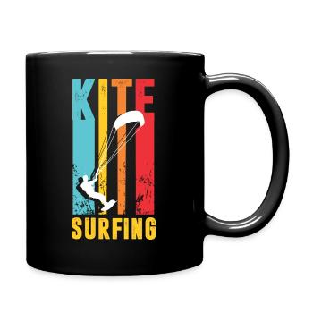 Kite Surfing ist mein leben - Tasse einfarbig - Schwarz - Rechts