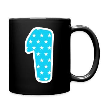 Number 1 - Full Colour Mug - black - Right