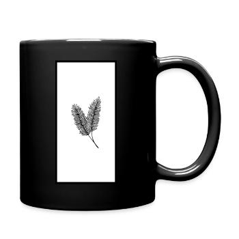 Pine Branch Light - Tasse einfarbig - Schwarz - Rechts