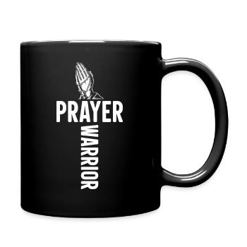 prayer warrior - Gebetskämpfer - Tasse einfarbig - Schwarz - Rechts