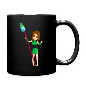 Chibi Malerin - Tasse einfarbig - Schwarz - Rechts