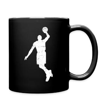 Basketball Spieler Basketball Silhouette Geschenk - Tasse einfarbig - Schwarz - Rechts