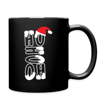 HO HO HO - Tasse einfarbig - Schwarz - Rechts