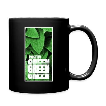 Positiv Green - Tasse einfarbig - Schwarz - Rechts