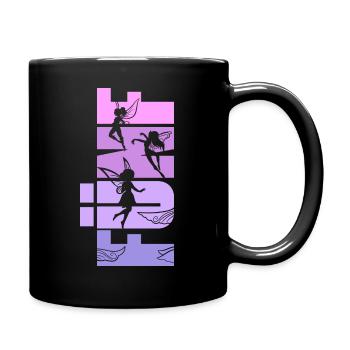 Feen 5. Geburtstag 5 Jahre alt Mädchen Fee - Tasse einfarbig - Schwarz - Rechts