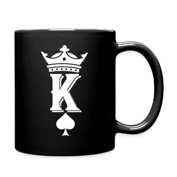 Couronne de roi pique Mariage Fiançailles Couple Cadeau - Mug uni - noir - Droite