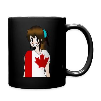 Canada anime girl flag - Full Colour Mug - black - Right