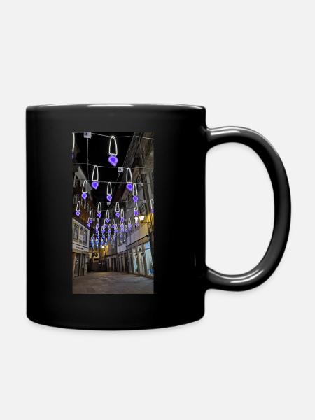 Kerzen bei Nacht - Tasse einfarbig - Schwarz