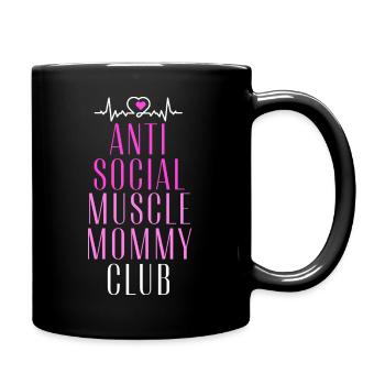 Anti Social Muscle Mommy Club - Mug uni - noir - Droite