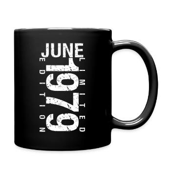 Juni 1979 Juni Geburtstagsgeschenk Juni 1979 - Tasse einfarbig - Schwarz - Rechts