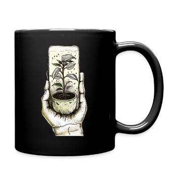 Plant more plants - Full Colour Mug - black - Right