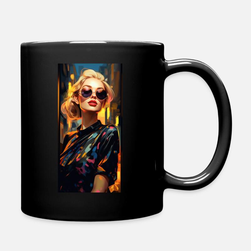 Blond Girl - Tasse einfarbig - Schwarz